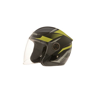 Otevřená přilba Reflex, CASSIDA (černá/žlutá fluo/šedá)