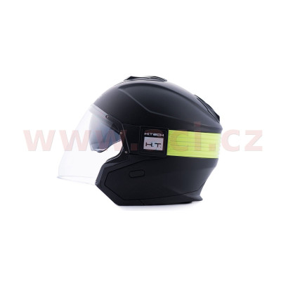 přilba HACKER, BLAUER (černá matná, žlutá fluo)
