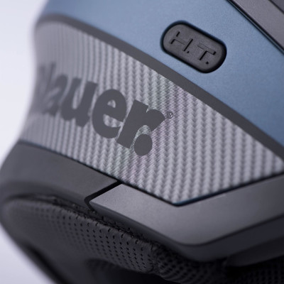 přilba SOLO, BLAUER (modrá matná, carbon, stříbrná)