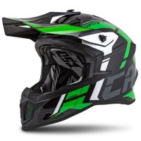Motokrosová přilba Cross Pro 2 Contra, CASSIDA (zelená perleť/černá/šedá/bílá)