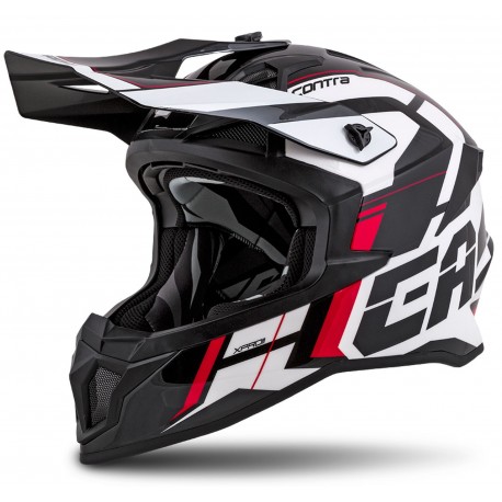 Motokrosová přilba Cross Pro 2 Contra, CASSIDA (bílá/červená/černá)