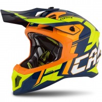 Motokrosová přilba Cross Pro 2 Contra, CASSIDA (žlutá fluo/oranžová/modrá)