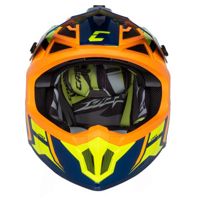 Motokrosová přilba Cross Pro 2 Contra, CASSIDA (žlutá fluo/oranžová/modrá)