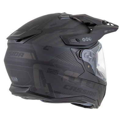 Enduro přilba Road Runner TechniX, CASSIDA (černá matná/černá/šedá/černý matný kšilt, plexi s přípravou pro Pinlock) 2025