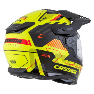 Enduro přilba Road Runner TechniX, CASSIDA (žlutá fluo/černá/oranžová/šedá/černý matný kšilt, plexi s přípravou pro Pinlock) 202