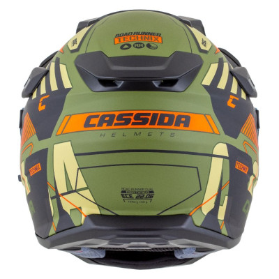 Enduro přilba Road Runner TechniX, CASSIDA (zelená matná/černá/oranžová/šedá/černý matný kšilt, plexi s přípravou pro Pinlock) 2