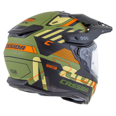 Enduro přilba Road Runner TechniX, CASSIDA (zelená matná/černá/oranžová/šedá/černý matný kšilt, plexi s přípravou pro Pinlock) 2