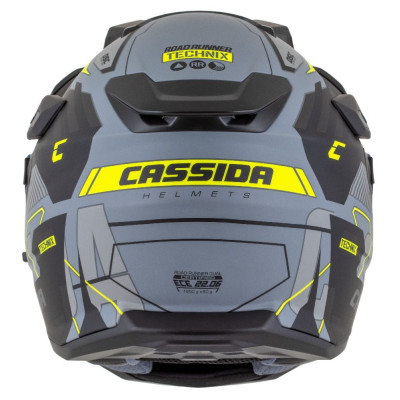 Enduro přilba Road Runner TechniX, CASSIDA (šedá matná/černá/žlutá fluo/černý matný kšilt, plexi s přípravou pro Pinlock) 2025