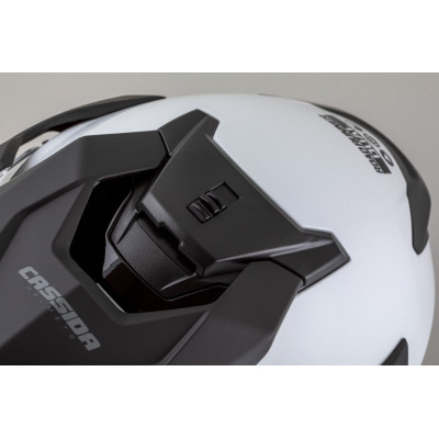 Enduro přilba Road Runner Dual, CASSIDA (bílá/černá/černý matný kšilt, plexi s přípravou pro Pinlock) 2025