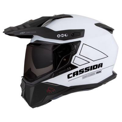Enduro přilba Road Runner Dual, CASSIDA (bílá/černá/černý matný kšilt, plexi s přípravou pro Pinlock) 2025