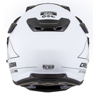 Enduro přilba Road Runner Dual, CASSIDA (bílá/černá/černý matný kšilt, plexi s přípravou pro Pinlock) 2025