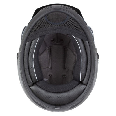 Enduro přilba FormX FlatOut, CASSIDA (černá matná/tmavě šedá/černý matný kšilt) 2025