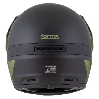 Enduro přilba FormX FlatOut, CASSIDA (černá matná/zelená/zelený matný kšilt) 2025