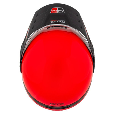 Enduro přilba FormX Jawa RotaX, CASSIDA (červená/bílá/zlatá/černý matný kšilt) 2025