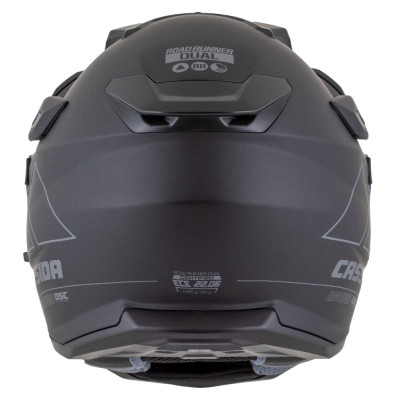 Enduro přilba Road Runner Dual, CASSIDA (černá matná/tmavě šedá/černý matný kšilt, plexi s přípravou pro Pinlock) 2025