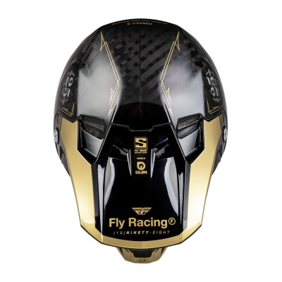 přilba FORMULA S CARBON, FLY RACING - USA (černá/zlatá)