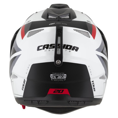 Enduro přilba Tour 2.0 X-tra, CASSIDA (bílá/červená/černá/černý matný kšilt, plexi s přípravou pro Pinlock) 2025