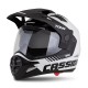 Enduro přilba Tour 2.0 Dual, CASSIDA (bílá/černá/černý matný kšilt, plexi s přípravou pro Pinlock) 2025