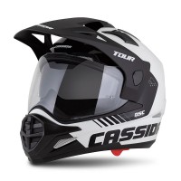 Enduro přilba Tour 2.0 Dual, CASSIDA (bílá/černá/černý matný kšilt, plexi s přípravou pro Pinlock) 2025