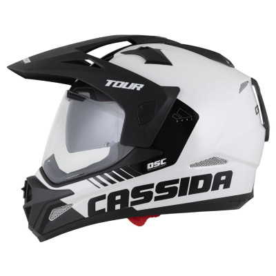 Enduro přilba Tour 2.0 Dual, CASSIDA (bílá/černá/černý matný kšilt, plexi s přípravou pro Pinlock) 2025