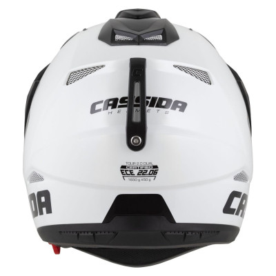 Enduro přilba Tour 2.0 Dual, CASSIDA (bílá/černá/černý matný kšilt, plexi s přípravou pro Pinlock) 2025