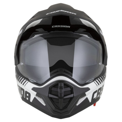 Enduro přilba Tour 2.0 Dual, CASSIDA (bílá/černá/černý matný kšilt, plexi s přípravou pro Pinlock) 2025