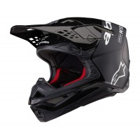 přilba SUPERTECH S-M10 FLOOD, ALPINESTARS (černá/tmavě šedá matná) 2025