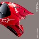 přilba SUPERTECH S-M10 FLOOD, ALPINESTARS (červená fluo/červená matná) 2025