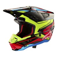 přilba S-M5 ACTION 2, ALPINESTARS (žlutá fluo/červená fluo) 2025