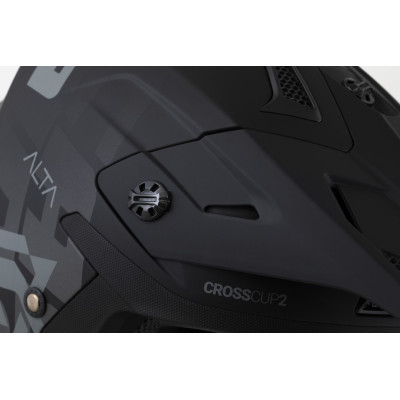 Motokrosová přilba Cross Cup 2 Alta, CASSIDA (černá matná/tmavě šedá) 2025