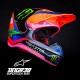 přilba SUPERTECH S-M10 edice HAIDEN DEEGAN, ALPINESTARS (oranžová fluo/fialová/růžová/zelená) 2025