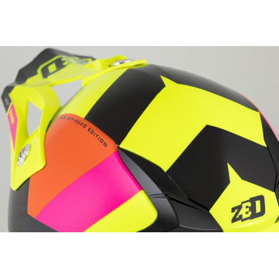 přilba X1.9 TENDO, ZED (žlutá fluo/růžová/oranžová/černá) 2025