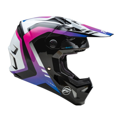 přilba FORMULA CP, FLY RACING - USA (bílá/černá/fialová)