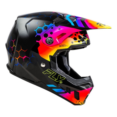 přilba FORMULA CC TEKTONIC, FLY RACING (černá/žlutá/růžová)