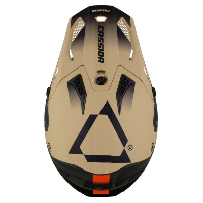 Motokrosová přilba Cross Cup 2 Napa, CASSIDA (písková/zelená/oranžová/černá matná) 2025