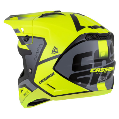 Motokrosová přilba Cross Cup 2 Napa, CASSIDA (žlutá fluo/černá/šedá perleť) 2025