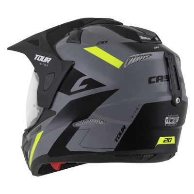 Enduro přilba Tour 2.0 X-tra, CASSIDA (šedá/žlutá fluo/černá/černý matný kšilt, plexi s přípravou pro Pinlock) 2025