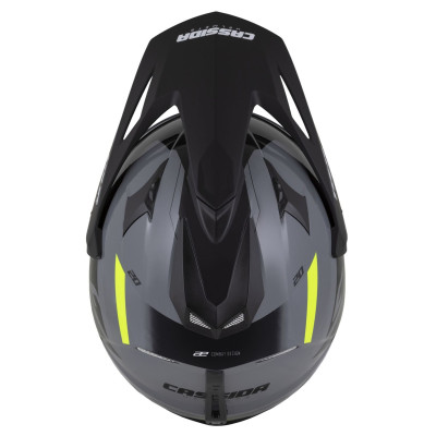 Enduro přilba Tour 2.0 X-tra, CASSIDA (šedá/žlutá fluo/černá/černý matný kšilt, plexi s přípravou pro Pinlock) 2025