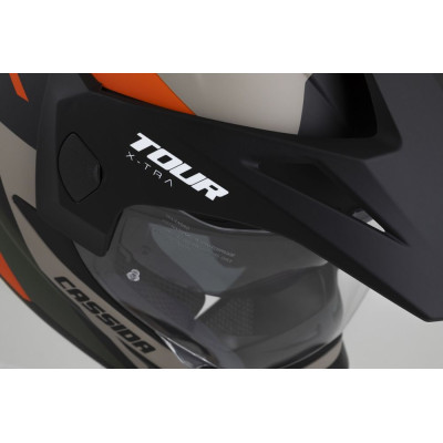Enduro přilba Tour 2.0 X-tra, CASSIDA (písková matná/oranžová/zelená/černá, plexi s přípravou pro Pinlock) 2025