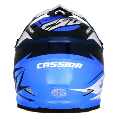 Motokrosová přilba Cross Cup Two, CASSIDA (modrá/tmavě modrá/bílá)