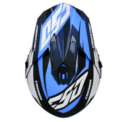 Motokrosová přilba Cross Cup Two, CASSIDA (modrá/tmavě modrá/bílá)