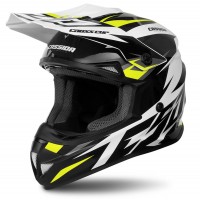 Motokrosová přilba Cross Cup Two, CASSIDA (bílá/žlutá fluo/černá/šedá)