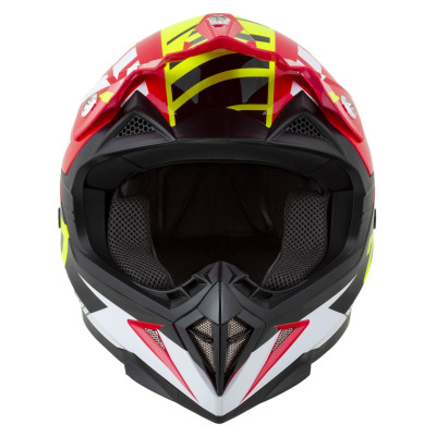 přilba X1.9D TARGA, ZED, dětská (červená/žlutá fluo/černá/bílá) 2025