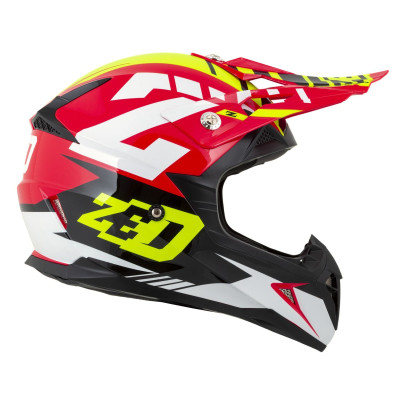 přilba X1.9D TARGA, ZED, dětská (červená/žlutá fluo/černá/bílá) 2025