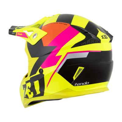 přilba X1.9D TENDO, ZED, dětská (žlutá fluo/růžová/oranžová/černá) 2025