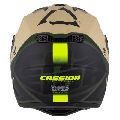 Motokrosová přilba Cross Cup 2 Napa Junior, CASSIDA, dětská (písková/zelená/žlutá fluo/černá matná) 2025