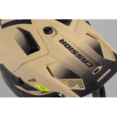 Motokrosová přilba Cross Cup 2 Napa Junior, CASSIDA, dětská (písková/zelená/žlutá fluo/černá matná) 2025