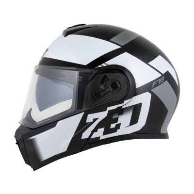 přilba F19, ZED (černá/bílá/šedá) 2025