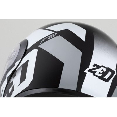 přilba F19, ZED (černá/bílá/šedá) 2025