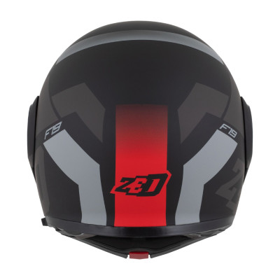 přilba F19, ZED (černá matná/červená fluo/šedá) 2025